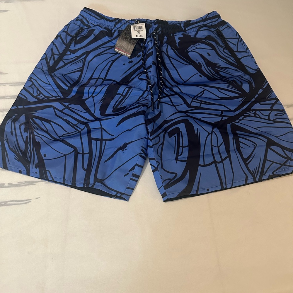 Tango Hotel Men's Blue Abstract Swim Shorts